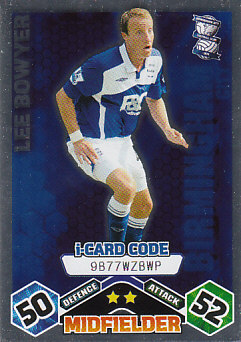 Lee Bowyer Birmingham City 2009/10 Topps Match Attax i-Card Code #54